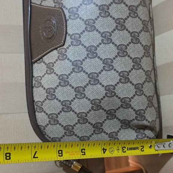 VINTAGE GUCCI BROWN HANDBAG PURSE AUTHENTICITY GUARANTEED WITH DUST BAG - Picture 13 of 15